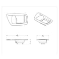 thumbnail image 2 of (Pair) Chrome Door Handle Trim compatible w/ Kenworth 2006+ W900, T880, T660, C500 RH & LH, 2 of 3