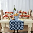 thumbnail image 3 of NAUTICAL BLUE LATTICE TABLE RUNNER 14x108, 3 of 4