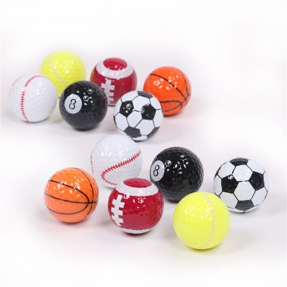 IDEANATEGRATE 5Pcs Practice Golfs Balls Assorted Color Outdoor Training Lightweight Durable Balls