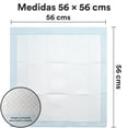 thumbnail image 2 of dognut - Tapete Entrenador para Perros y Cachorros, Medida Estándar: 56 x 56 cms, 5 Capas, Secado rápido, ultrabsorbente, a Prueba de Fugas, Paquete de 100 almohadillas, azul y blanco, 2 of 6