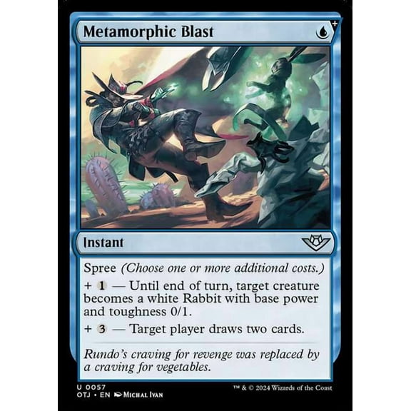 MtG Outlaws of Thunder Junction Uncommon Metamorphic Blast (FOIL) #57