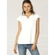 thumbnail image 4 of Camiseta Manga Tulipán Cuello En V Básico Para Mujer Blanco M, 4 of 6