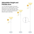 thumbnail image 6 of Adjustable Floor Lamp, 2 Head LED Torchiere Standing Lamp, Modern Dimmable Tall Reading Light with Bulbs for Living Room, 6 of 10