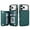 Darkgreen, variant on ELEHOLD Case for iPhone 17 Pro, Luxury RFID Wallet Phone Case, Leather Shockproof Cover, Kickstand Function, Mint