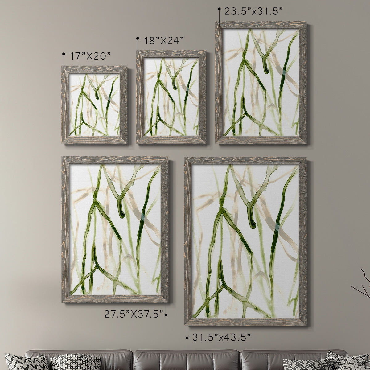 Runnel VII - Premium Framed Canvas 2 Piece Set - Ready to Hang