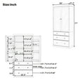 thumbnail image 2 of Historyli Go5H Freestanding Dining Pantry locker, Tall Storage locker With8 Door Shelves, 3 Drawers, 3 Adjustable Shelves, For Dining Room, 2 of 9