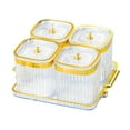 thumbnail image 5 of TISHITA Dried Fruit Tray Candy Nuts Dish,with Lid,Nordic,Snacks Dish,Appetizer Serving Tray Divided Serving Platter for Party Cookies , transparent, 5 of 8