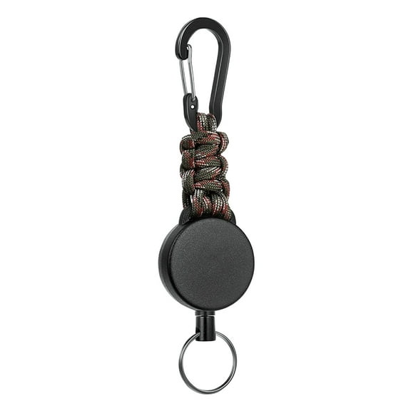 Necvior Retractable Paracord Lanyard Keychain for Climbing, Camping, Hiking, Backpacking