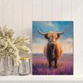 thumbnail image 2 of Qisvanset Highland Cow Oil Canvas Print 15.75x11.81 Inches, 2 of 8
