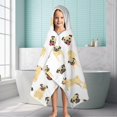 thumbnail image 6 of Cute Cartoon Pug Hooded Bath Towel，60"x35" for Ages 3 To 12 Kids, Quick Dry Lightweight Soft Microfiber Hood Beach Towel Cover Up for Kids, 6 of 7