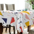 thumbnail image 5 of Yayeee Tablecloths 60" x 120" Rectangle Wrinkle Resistant Party Table Cover, White Triangles, 5 of 8