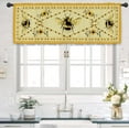 thumbnail image 2 of Farmhouse Deer Rustic Kitchen Curtains 27.5W x 39L Inch Cabin Lodge Country Forest Blue Wood Wooden Rod Pocket Short Small Window Treatment Drapes Decor 2 Panels, 2 of 6