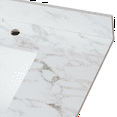 thumbnail image 4 of Montary 37"x22"Bathroom Vanity Top,sintered stone carra white Barthroom Vanity Sink Tops with Rectangular Undermount Ceramic Sink with Vanity Backsplash, Three Faucet Hole Bathroom Vanity Countertop, 4 of 6