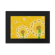 thumbnail image 1 of Flor amarilla flores de diente de León Marco de Fotos de escritorio imagen Arte Negro Pintura 5x7 pulgadas, 1 of 4