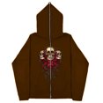 thumbnail image 3 of Sudaderas informales con estampado de calavera Y2k para hombre y mujer, sudaderas con capucha góticas para parejas, sudadera con cremallera de talla grande Harajuku Y2k, 3 of 5
