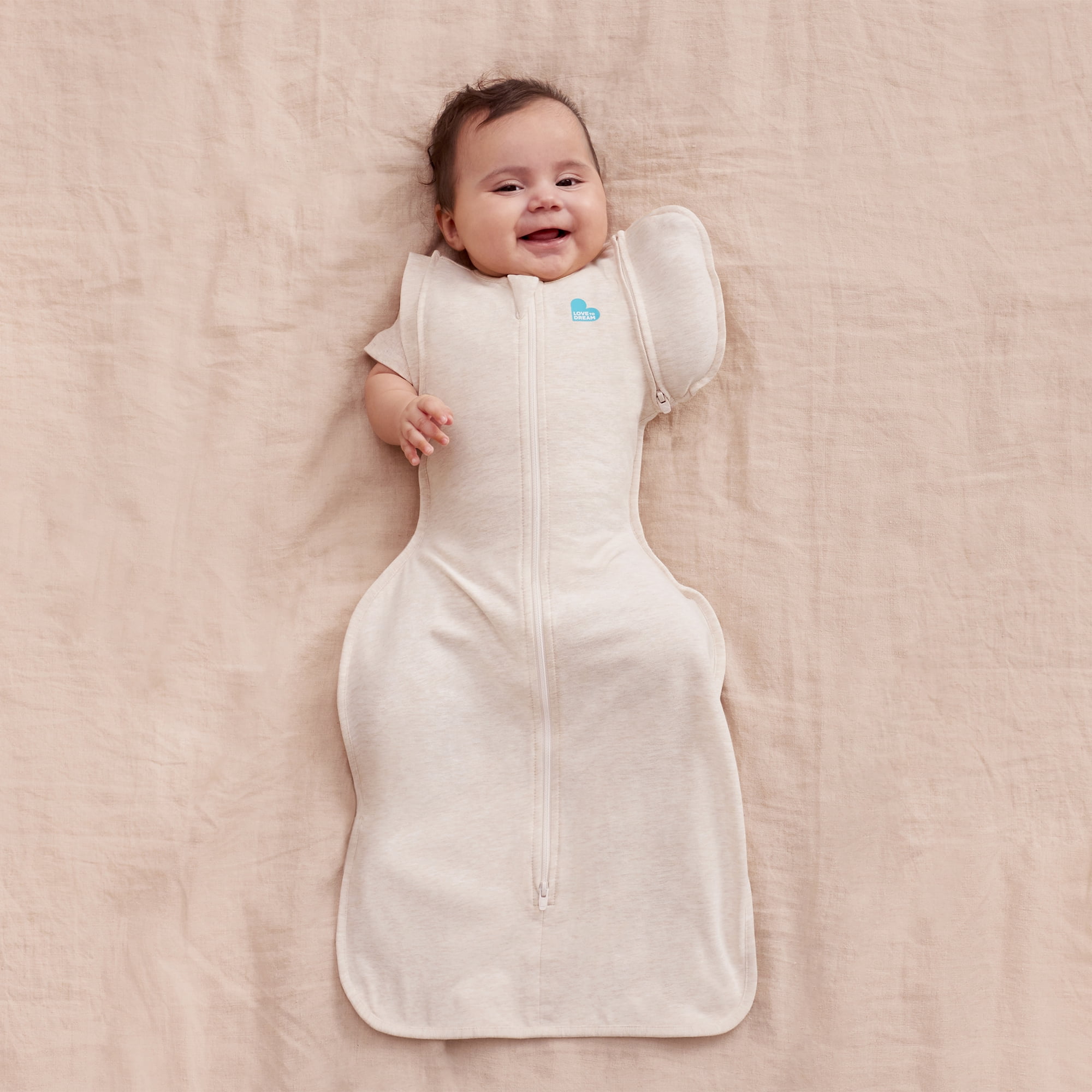 Love To Dream Swaddle Up Transition Bag, 4-way Stretch, Cotton Blend, 1.0 TOG, Straw Heather, Large