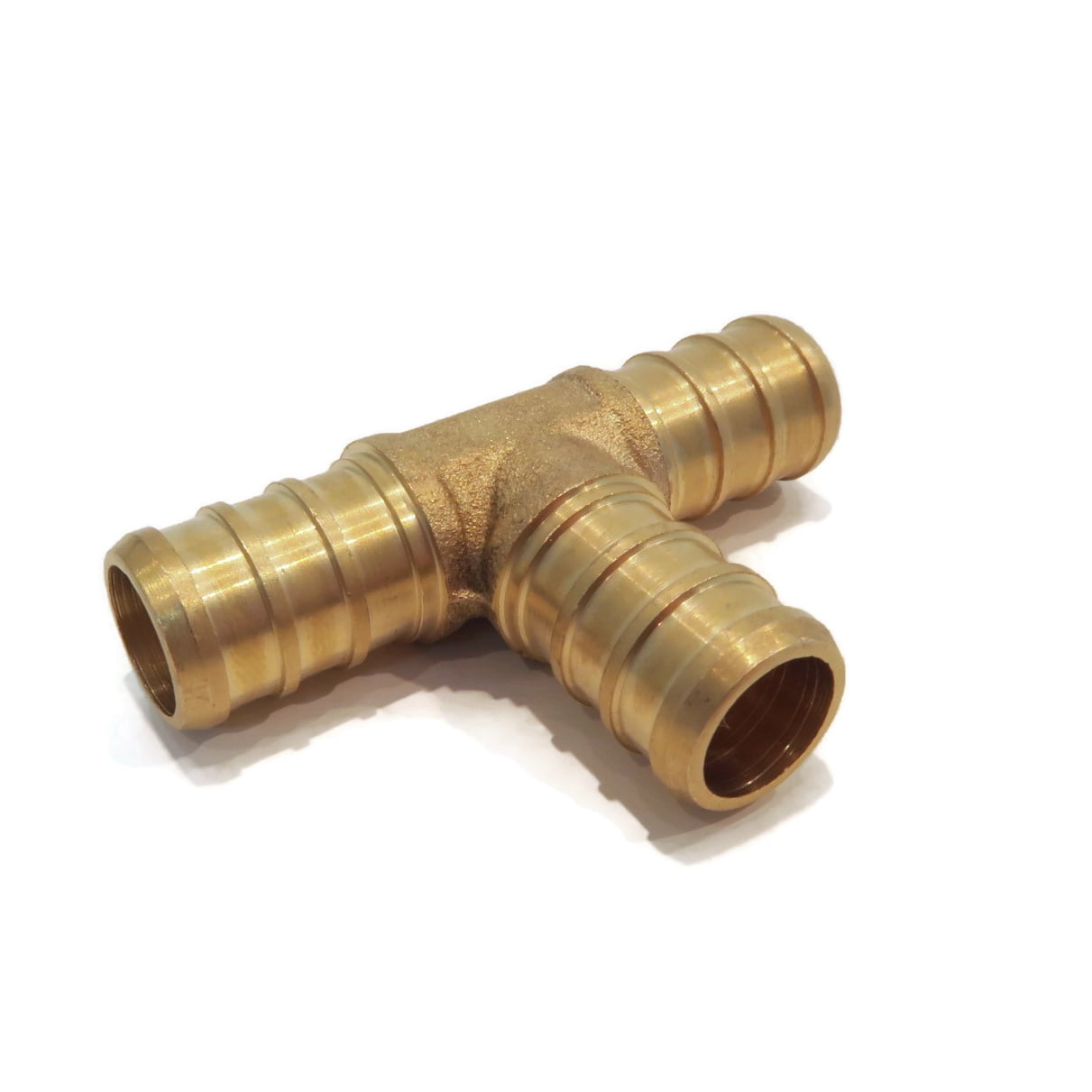 Brass Barbed Tees 1/2x1/2x1/2 Lead Free PEX CrimpT Fitting [5pk