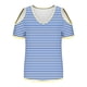 thumbnail image 5 of Tops de Algodón para Mujeres Tira Impresa Manga Corta Cuello en V Fuera Del Hombro, Top de Moda para el Uso Diario, 5 of 9