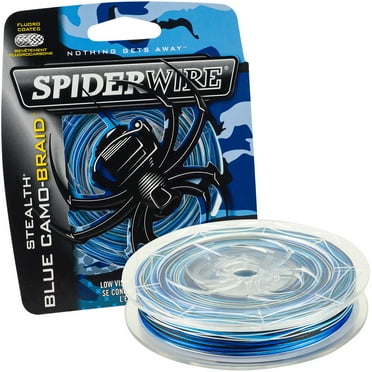 SpiderWire Stealth® Blue Camo Braid Fishing Line, Blue Camo, 65 lb Test Strength, 125 yd