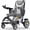 Gray, variant on WalkFeel Wide Seat Electric Wheelchair for Adults, Foldable Electric Wheelchair with Oversized All-Terrain Tire, Load Capacity of 400 lbs, Gray