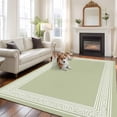 thumbnail image 3 of Sage Green Greek Key Large Area Rugs for Bedroom Living Room, Soft Non Slip Carpet Bedside Rug, Geometric Greece Ancient Farmhouse Geo Rectangular Floor Cover Kitchen Accent Rug 6'x9' for Office, 3 of 9