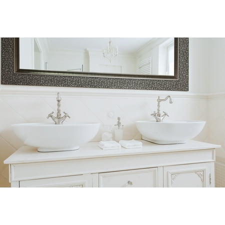 Mirrorize Canada Mosaic Frame Wall Mirror 27 X43 Large Long Silver Brown Accent Decorative Rectangle Hanging Modern Mirrors For Vanity Bathroom Entryway Bedroom Mirrorize Canada Mosaic Frame Wall, Large Rectangular Wall Mirrors Canada