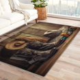 thumbnail image 1 of Cowboy Bedroom Rug - 4x5 - Western Country Boots Area Rug - Wild West Rustic Farmhouse Carpet, 1 of 7