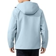 thumbnail image 6 of Men's Hooded Jacket Solid Color Raglan Sleeves Elastic Closure Versatile Coats for Winter, 6 of 8