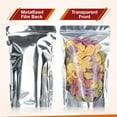thumbnail image 3 of BELLE KR® 5x8 Mylar Bags for Food Storage - Pack Of 100-7.5mil Thickness - Stand Up Clear Mylar Bags with Window - Resealable Bags for Packaging - Labels Included, 3 of 7