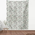 thumbnail image 3 of Ambesonne Cactus Fabric by the Yard Upholstery, Geometric Cartoon Plant, 1 Yard, Mint Black Beige, 3 of 4