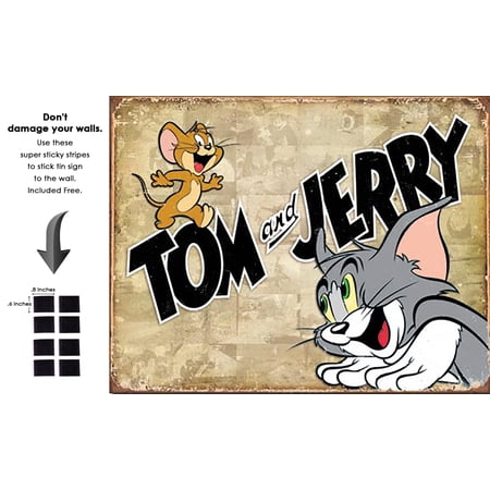 Shop72 Funny Vintage Tin Signs Tom Jerry Retro Panels