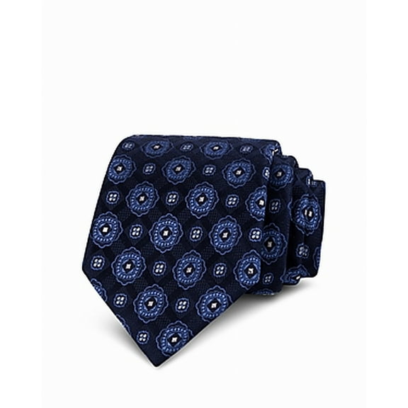 Mens Neck Tie One Floral Medallion Print Silk Not Applicable