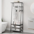 thumbnail image 4 of COZONY Hall Tree Entryway Bench with Storage, Wood-Look Metal Frame, 4 of 7