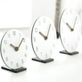 thumbnail image 4 of ZheElen Unique Style Round Table Clock Accurate Timekeeping Silent Operation Durable Construction Desk Clock D, 4 of 6