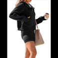 thumbnail image 1 of Sudaderas con Capucha y Cremallera para Mujer, Chaquetas de Forro , Sudaderas de Gran Tamaño, Conjuntos de Moda de Otoño, Suéteres, Ropa de Invierno. Negro XL, 1 of 8