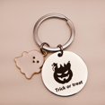 thumbnail image 2 of cute ghost charms stainless steel keychain holloween gift for kid boys and girls, 2 of 10