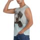 thumbnail image 3 of Fotbe Adorable Puppy Portrait Men's Camiseta sin Mangas Estampada para Hombres, Playera Casual para Gimnasio, Entrenamiento, Playa-XX-Large, 3 of 7