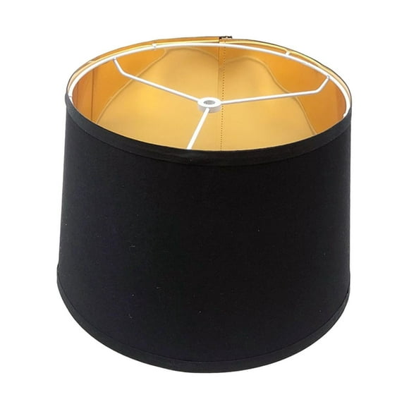 BELOVING Drum Fabric Lamp Shade Decorative Bedside Lampshade for Bedside Bedroom Cafe Black