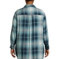 thumbnail image 2 of Terra & Sky Women's Plus Size Plaid Pocket Button Down Shirt, 2 of 6