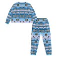 thumbnail image 5 of SCRAWLGOD Aztec Tribal Women's Pjs Sets Fall Pajamas for Women Long Sleeve 2 Piece Outfit Crewneck Pj for Women Sleepwear Size XL Comfy Women Loungewear, 5 of 7