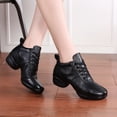 thumbnail image 3 of Zapatos de baile, botas de cuero, zapatos de baile cuadrados, zapatillas de baile con aumento, botas, zapatos de baile de suela blanda, zapatos de baile modernos, 3 of 5