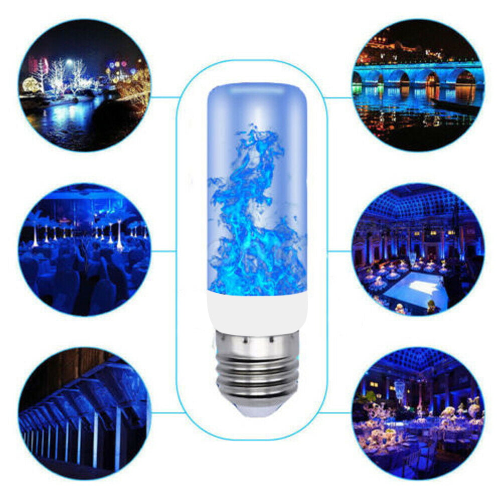 E27 LED Flicker Flame Light Bulb Simulated Burning Fire Effect Party Night Lamps 