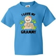 thumbnail image 3 of Inktastic Cute Sloth I Love My Grammy with Green Leaves Youth T-Shirt, 3 of 5