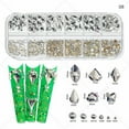 thumbnail image 1 of FCOGIN 12 Shapes White Diamonds 3D Crystal Rhinestones, for Nail Art or Various Craft Decoration, 1 of 6