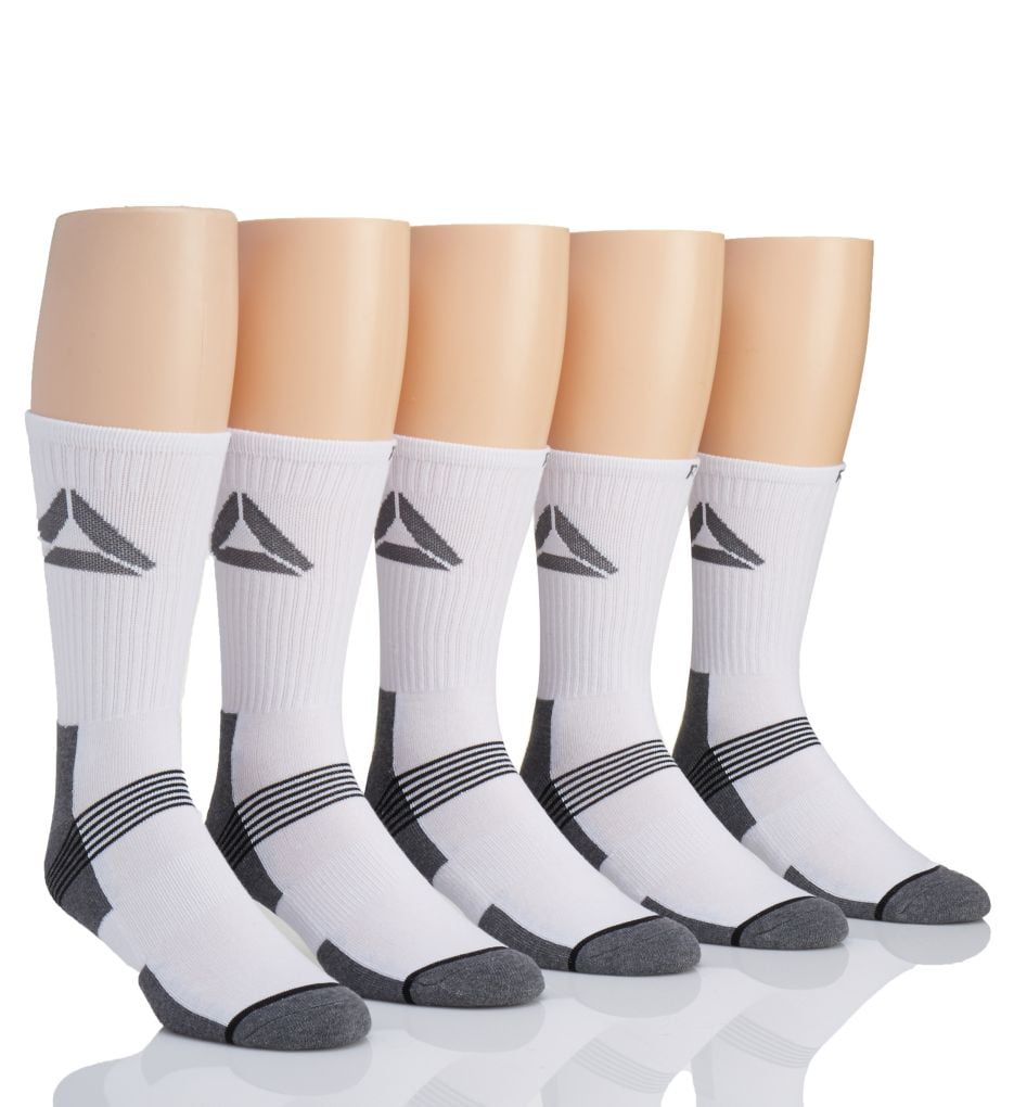 reebok 5 pack men's crew socks