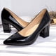 thumbnail image 5 of Amzcrzy Zapatos de mujer,Zapatos de mujer,Zapatillas de mujer, Zapatos de tacón alto con punta puntiaguda y tacón grueso para mujer, zapatos casuales de tacón alto de color liso. Sandalias Mujer Zapa, 5 of 5