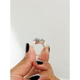 thumbnail image 4 of Halo Jewelers 14k Rose Gold Double Halo Solitaire Style, Center 11X9MM Oval Cut Lab Created Moissanite And Natural Diamond Engagement Ring for Women (3.70 Cttw) Ring Size-8, 4 of 6