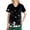 01-Black, variant on Nursing Uniforms for Women,Moisture-Wicking Nurse Tops for Women - Breathable V-Neck Scrub Top with Chest Pocket - Black - L