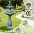 thumbnail image 6 of 48.03" Outdoor Water Fountain, 3-Tiers water feature Outdoor Freestanding Waterfall Fountains for Garden, Patio, 6 of 9
