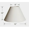 thumbnail image 2 of Simplee Adesso White Fabric Uno Lamp Shade, 10"H x 15"D, Transitional Style, Adult Office, Dorm Room, 2 of 6